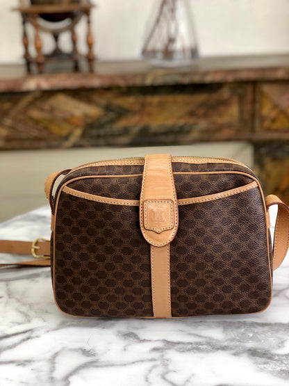 CELINE Macadam Blason Magnet Crossbody Shoulderbag Brown Vintage Old celine z84gux