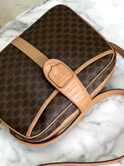 CELINE Macadam Blason Magnet Crossbody Shoulderbag Brown Vintage Old celine z84gux