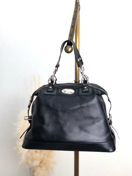 CELINE Blason Boston bag Handbag Black Vintage s3ukcz