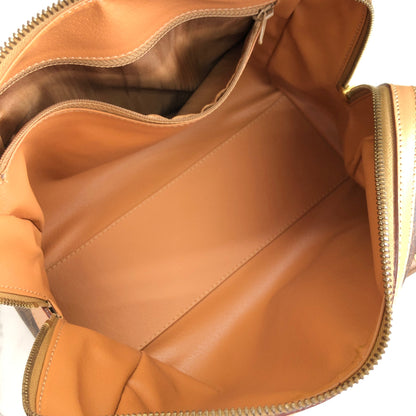 CELINE Macadam Blason Two- way Boston bag Handbag Shoulder bag Brown Vintage Old Celine wxxdse