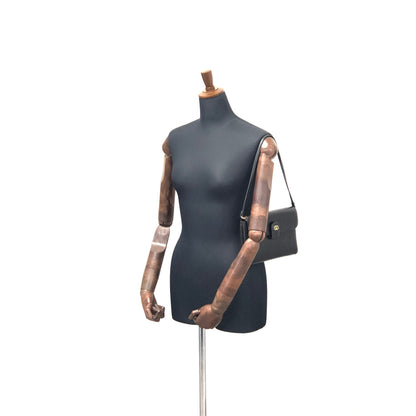 GUCCI GG logo 2Way Shoulder bag Clutch bag Leather Black Vintage Old Gucci uvgi6y