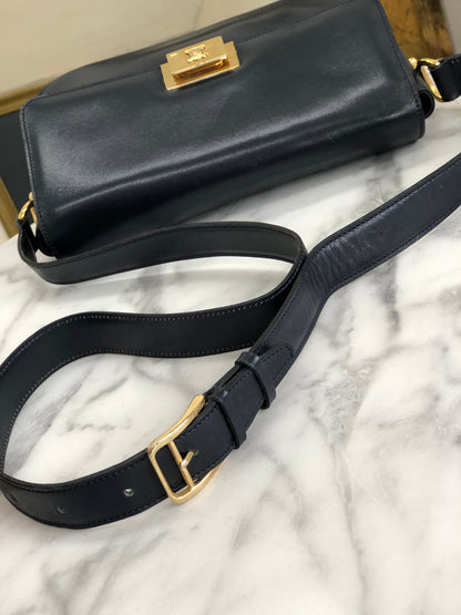 CELINE Blason Triomphe 斜背包 肩背包 海軍藍 舊款 Celine 復古 e85ys5