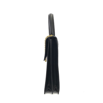 CELINE Toggle Clasp Chain Handbag Black Vintage Old Celine f27nxf