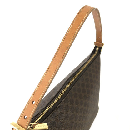 CELINE Macadam Vanitybag handbag Brown Vintage Old Celine efdvcj