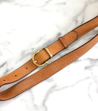 CELINE Macadam Front buckle Shoulder bag Brown Vintage Old CELINE vjh83d