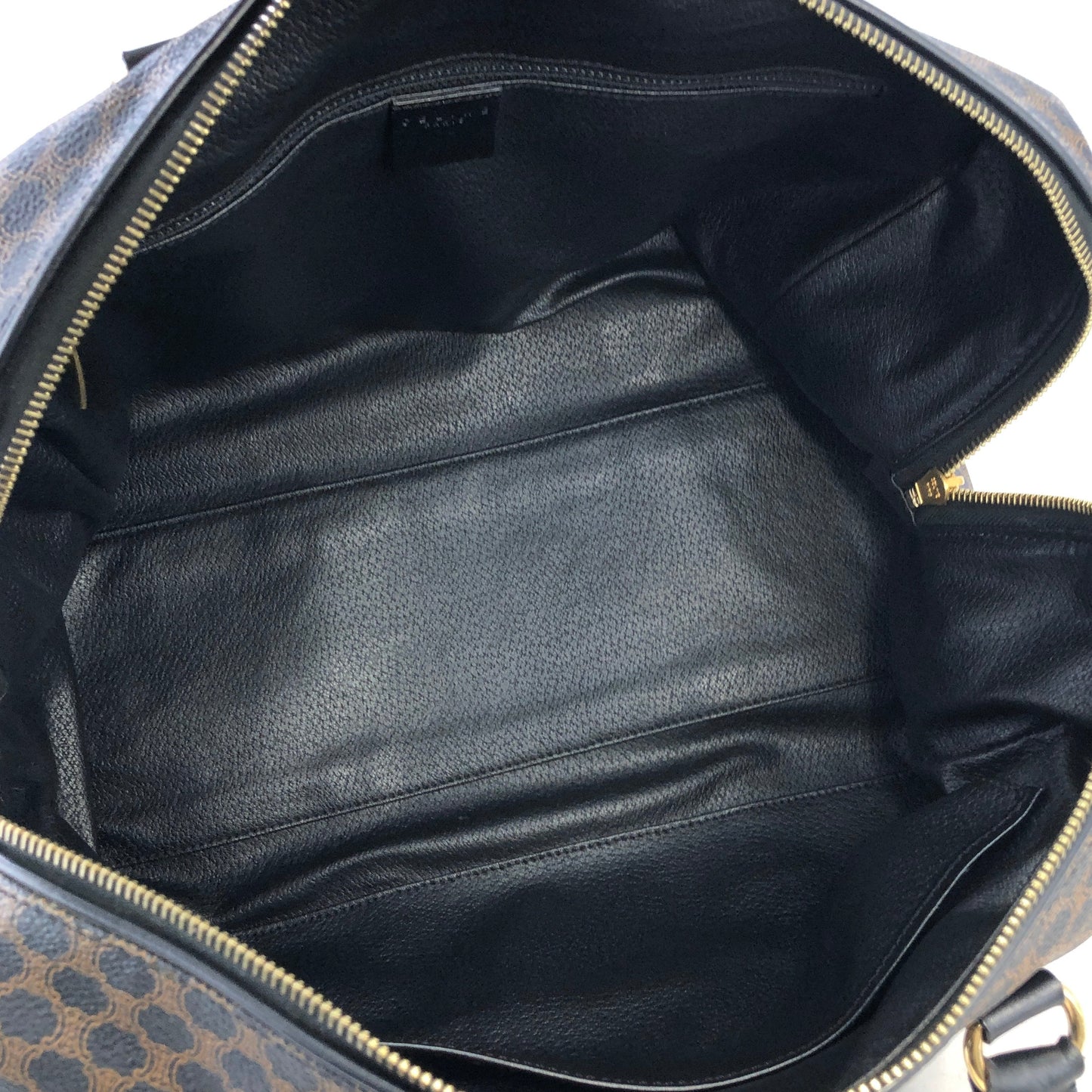 CELINE Macadam Blason Boston bag Handbag Black Vintage Old Celine 5b7pw2