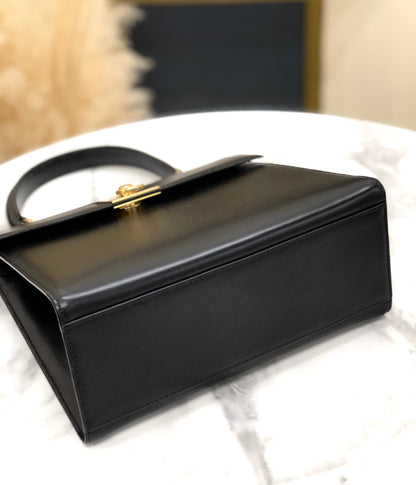 CELINE Gancini 兩用單肩包手提包黑色復古舊 Celine dn2fvc