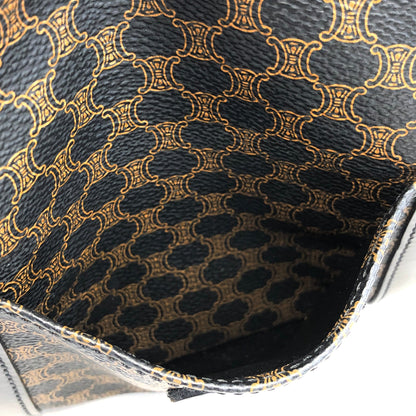 CELINE Macadam Blason Boston bag Handbag Black Vintage Old Celine 5b7pw2