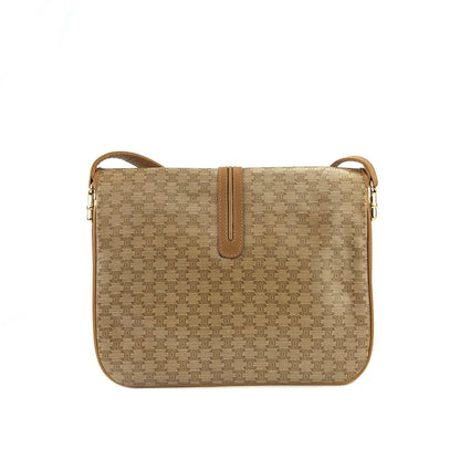 CELINE Macadam Blason Crossbody Shoulder bag Beige Vintage Old Celine ah45x5