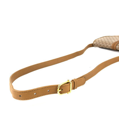 CELINE Macadam Blason Crossbody Shoulder bag Beige Vintage Old Celine ah45x5