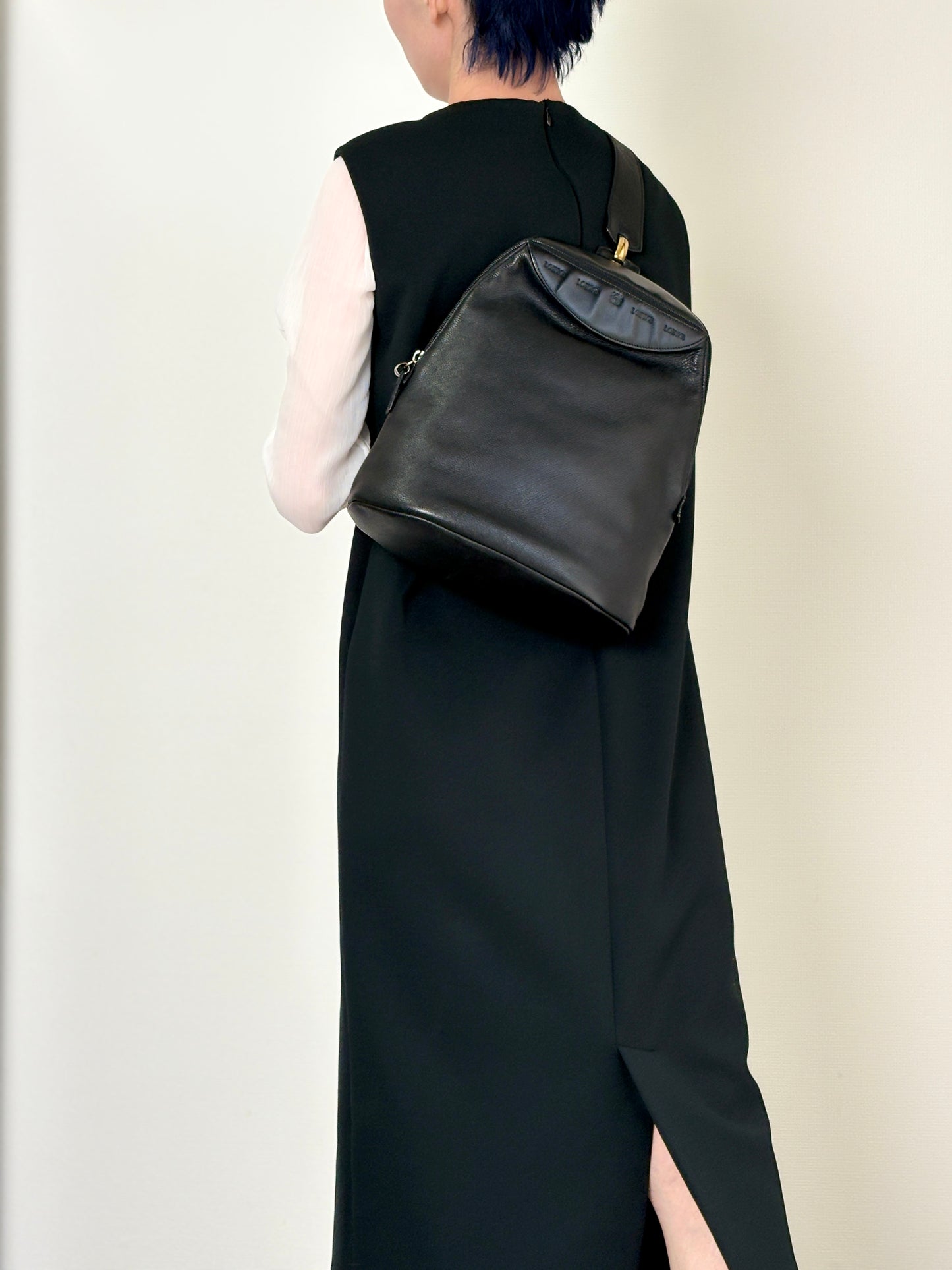 LOEWE Anagram Shoulder bag Black Vintage dmc2d7