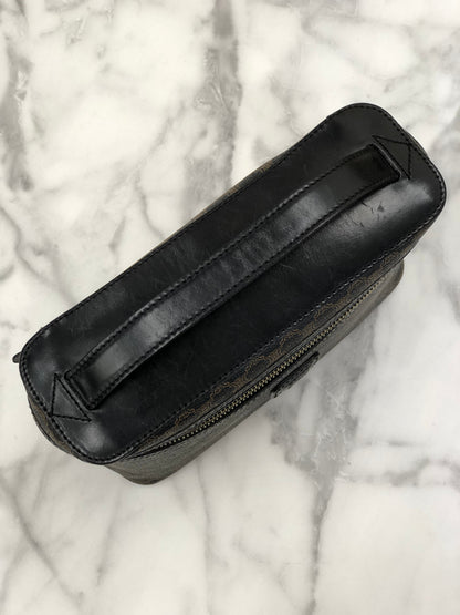 CELINE Macadam Blason Vanity bag Hand bag Black Vintage Old Celine 42j7dd