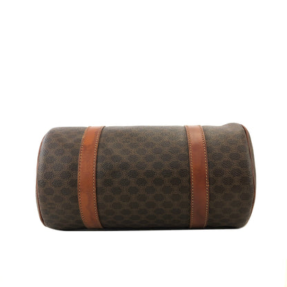 CELINE Blason Macadam Barrel bag Handbag Brown Vintage Old Celine uivdse