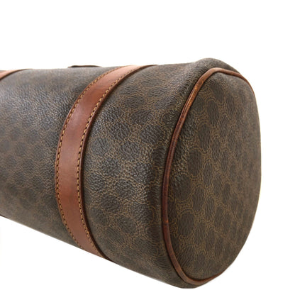 CELINE Blason Macadam Barrel bag Handbag Brown Vintage Old Celine uivdse