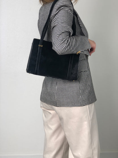 GUCCI Metal Clasp Totebag Black Vintage mzwmr5