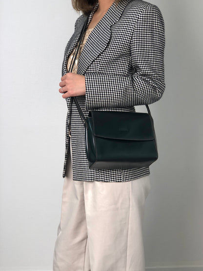 LOEWE Logo Embossed Shoulder bag Dark Green Vintage 583xh5