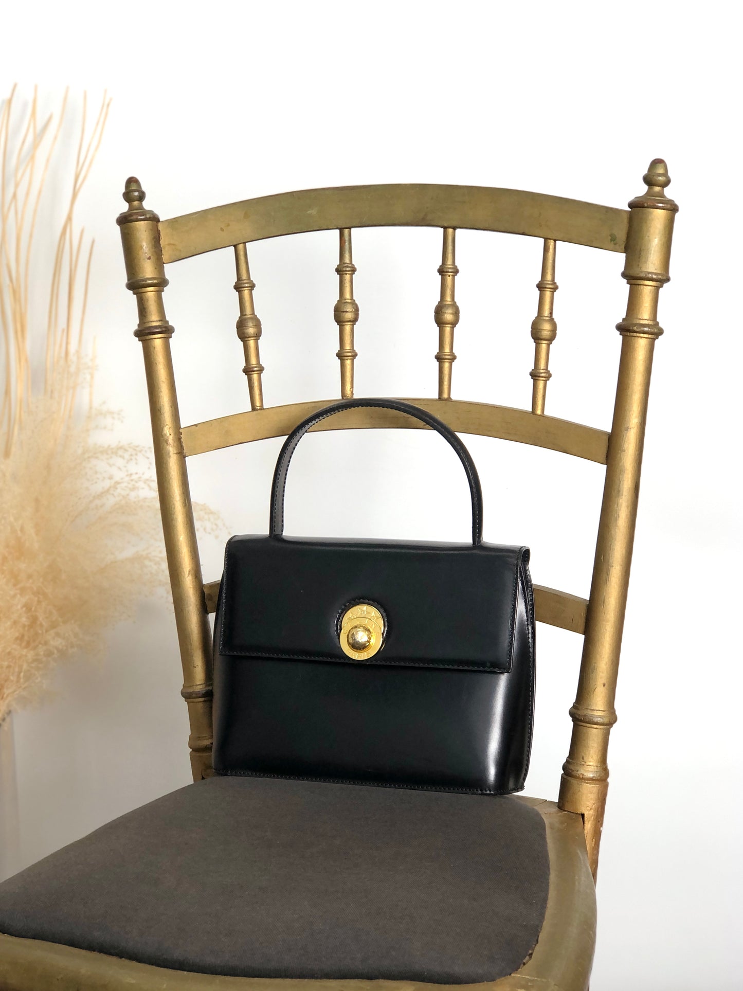 CELINE Starball Handbag Black Vintage 5fj8x2