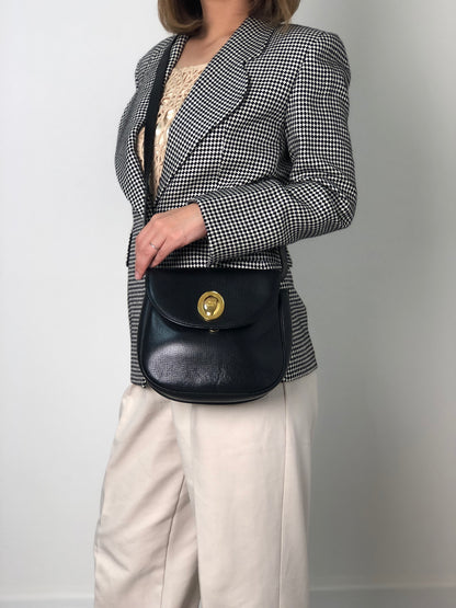 Christian Dior CD Logo Shoulder bag Black Vintage fdkx28