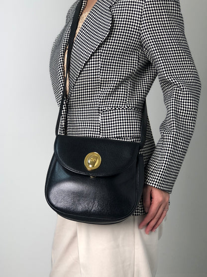 Christian Dior CD Logo Shoulder bag Black Vintage fdkx28