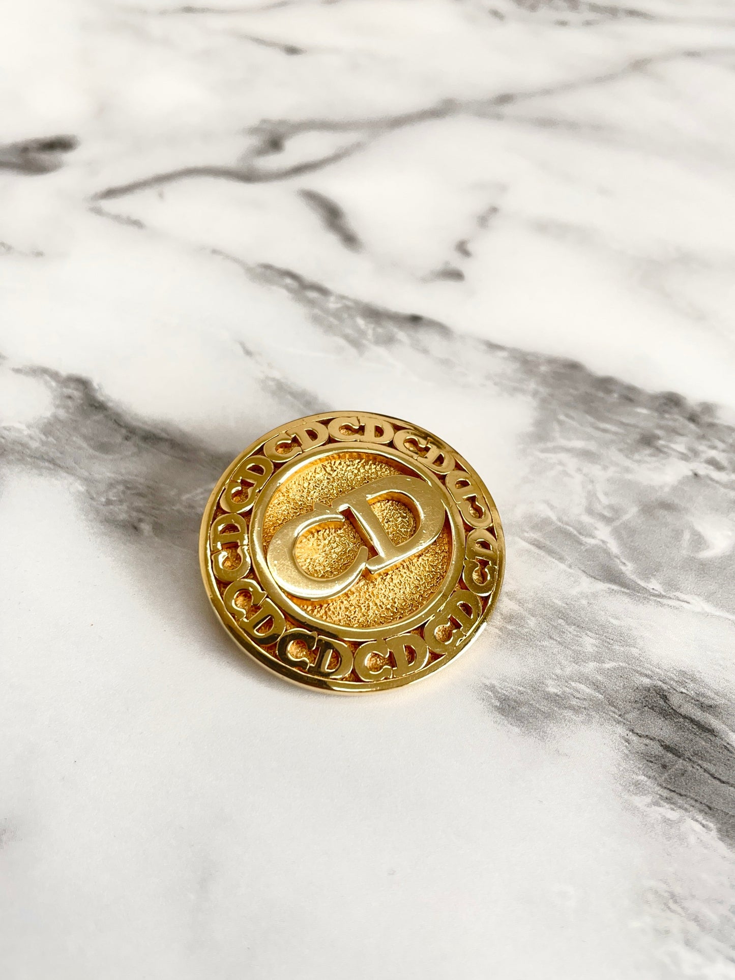 Christian Dior - Vintage Brooch Logo