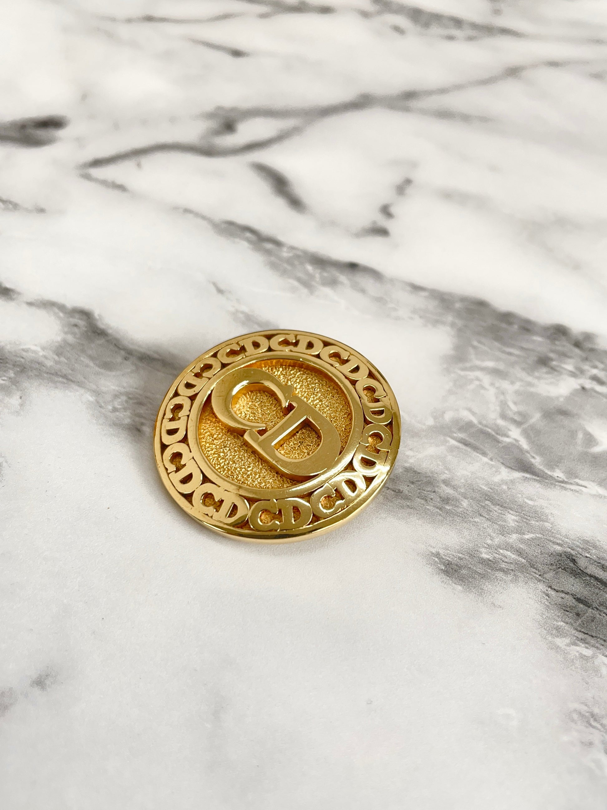 Christian Dior - Vintage Brooch Logo