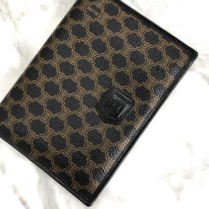 CELINE Macadam Blason 小巧皮夾黑色配件復古舊款 celine gm3sft