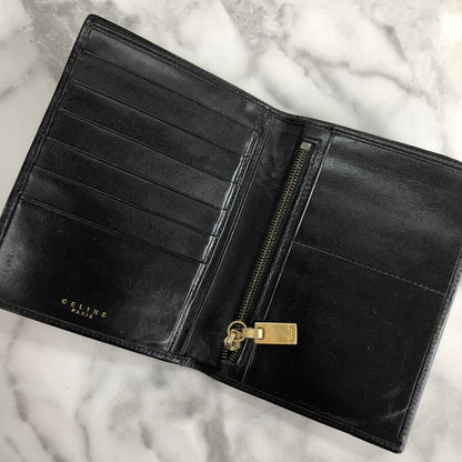 CELINE Macadam Blason 小巧皮夾黑色配件復古舊款 celine gm3sft