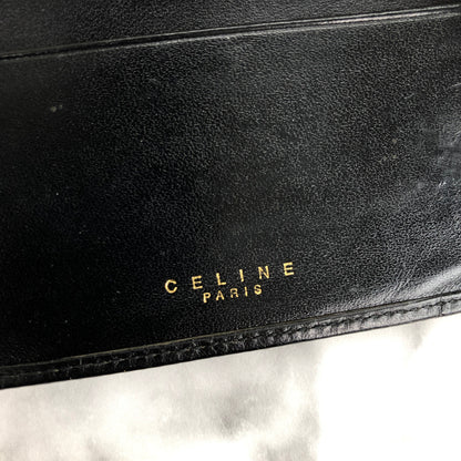 CELINE Macadam Blason 小巧皮夾黑色配件復古舊款 celine gm3sft