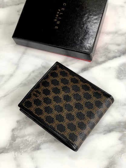 CELINE Macadam Compact Wallet Black Accessory Vintage Old celine segrnw