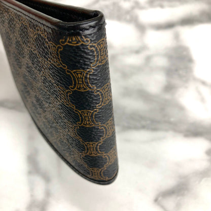 CELINE Macadam Compact Wallet Black Accessory Vintage Old celine segrnw