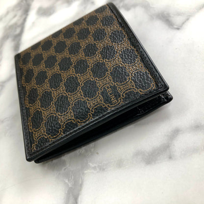 CELINE Macadam Compact Wallet Black Accessory Vintage Old celine segrnw