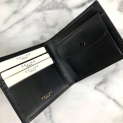 CELINE Macadam Compact Wallet Black Accessory Vintage Old celine segrnw