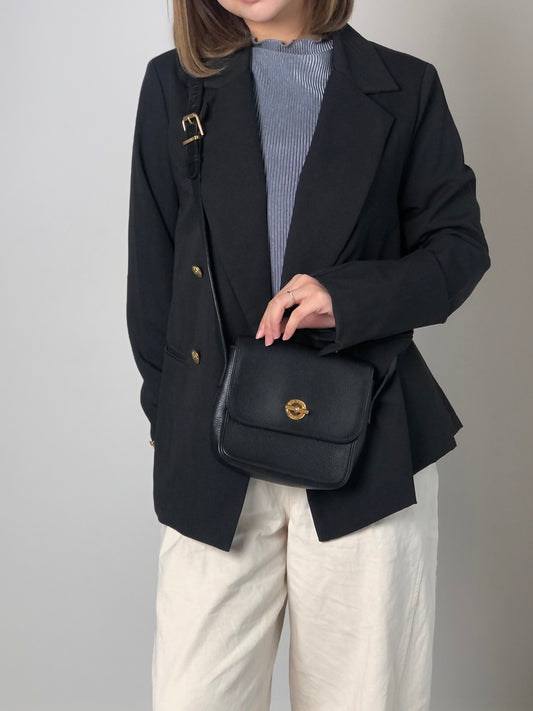 CELINE Toggle Clasp Shoulder bag Black Vintage 6i3ni8