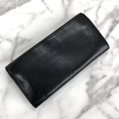 CELINE Blason Triomphe Long Wallet Black Accessory Vintage Old celine sc22gk