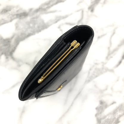 CELINE Blason Triomphe Long Wallet Black Accessory Vintage Old celine sc22gk