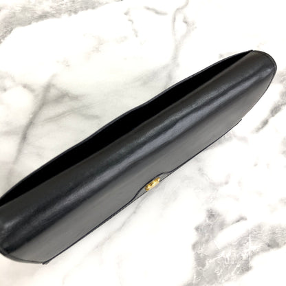 CELINE Blason Triomphe Long Wallet Black Accessory Vintage Old celine sc22gk