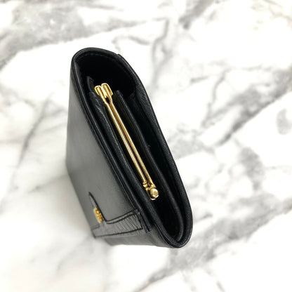 CELINE Blason Triomphe Long Wallet Black Accessory Vintage Old celine sc22gk