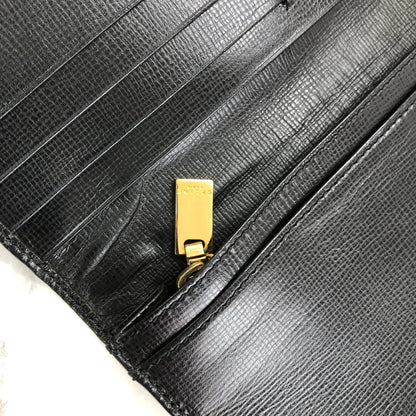 CELINE Horse carriage Long Wallet Black Accessory Vintage Old celine h2xcx6