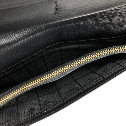 CELINE Horse carriage Long Wallet Black Accessory Vintage Old celine h2xcx6