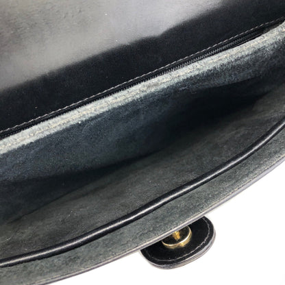 GUCCI GG logo 2Way Shoulder bag Clutch bag Leather Black Vintage Old Gucci uvgi6y