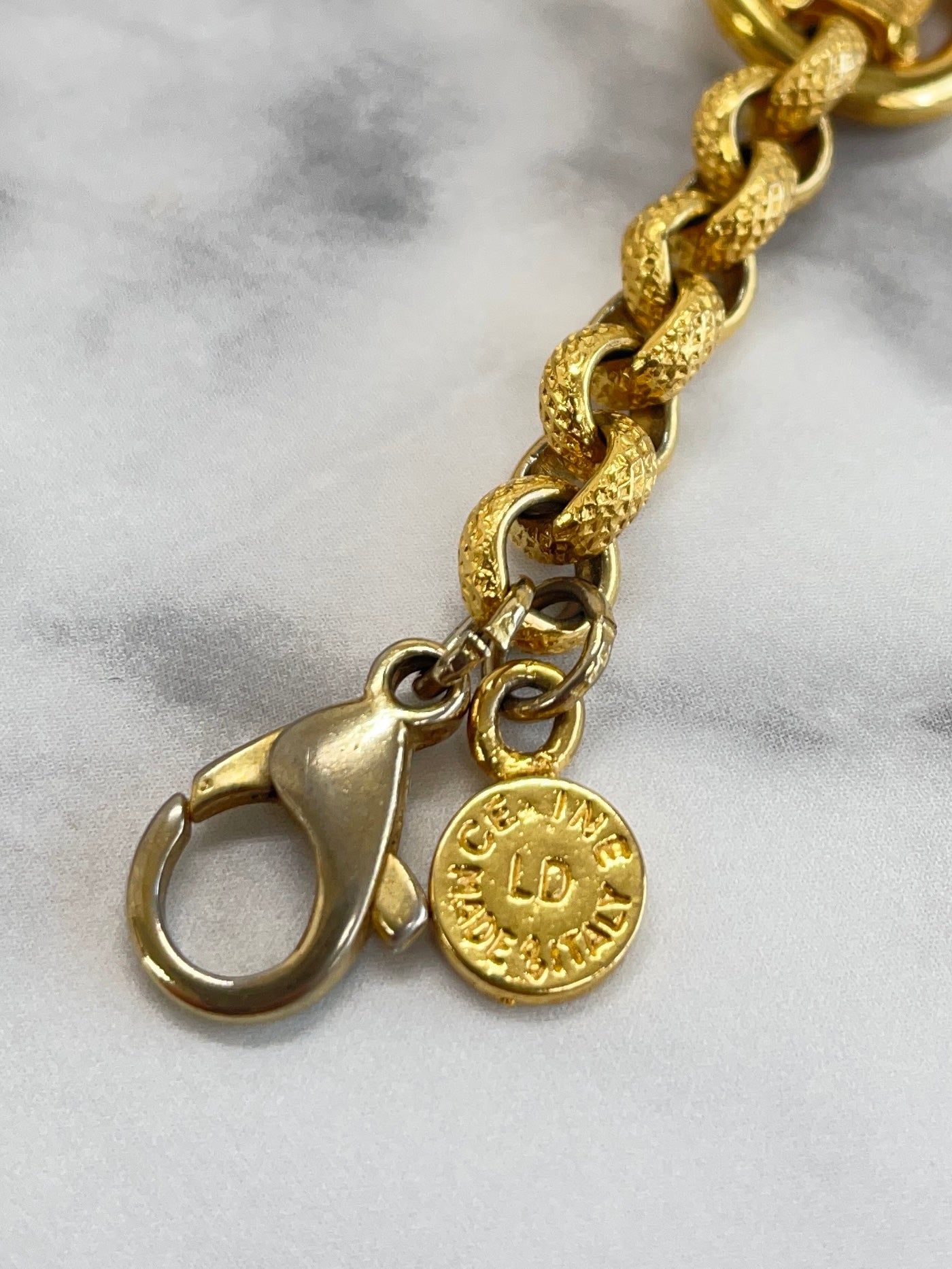 CELINE Triomphe Circle Bracelet gold  vintage old 28f6g3