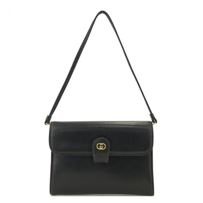 GUCCI GG logo 2Way Shoulder bag Clutch bag Leather Black Vintage Old Gucci uvgi6y