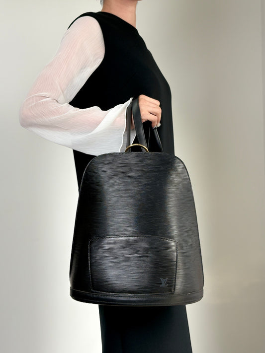 LOUIS VUITTON Epi Backpack Black M52292 Vintage e4pycu