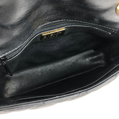 GIVENCHY Logo tassel Quilted Leather Chain Shoulder bag Black Vintage Old byhvxm