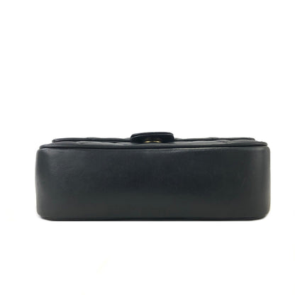 GIVENCHY Logo tassel Quilted Leather Chain Shoulder bag Black Vintage Old byhvxm