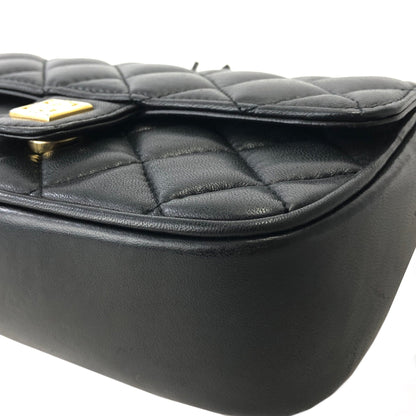 GIVENCHY Logo tassel Quilted Leather Chain Shoulder bag Black Vintage Old byhvxm