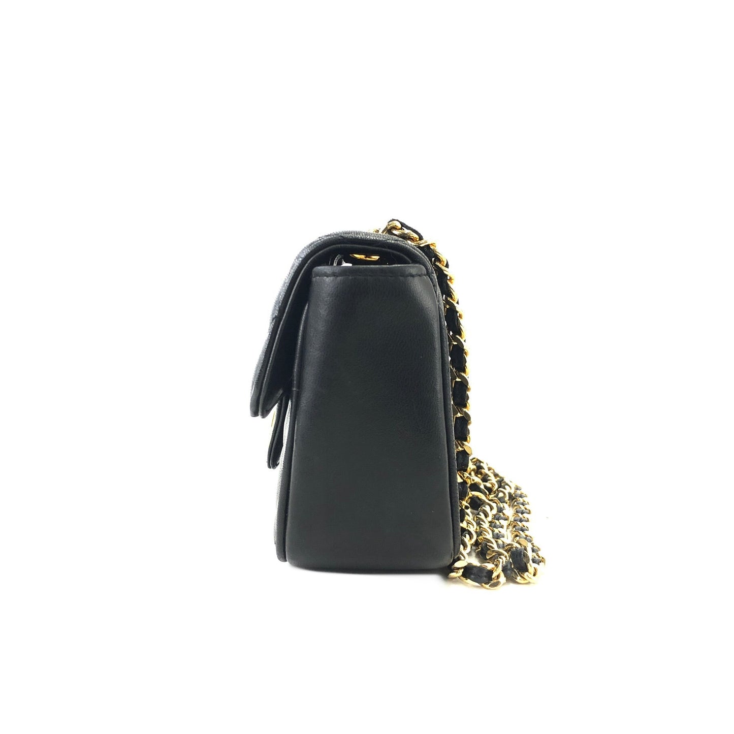 GIVENCHY Logo tassel Quilted Leather Chain Shoulder bag Black Vintage Old byhvxm