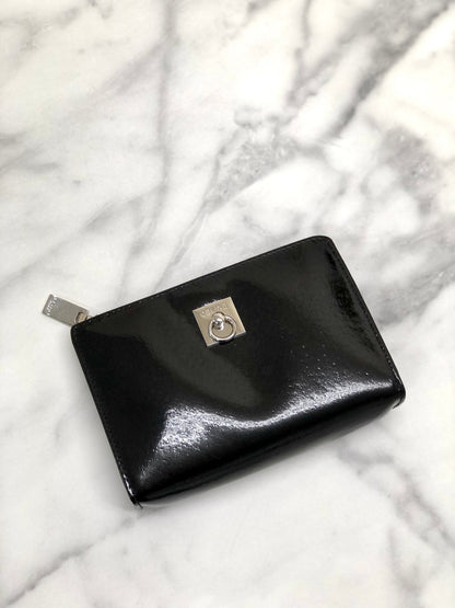 CELINE Gancini 手拿包 漆皮 黑色 復古 舊款 CELINE j5uird
