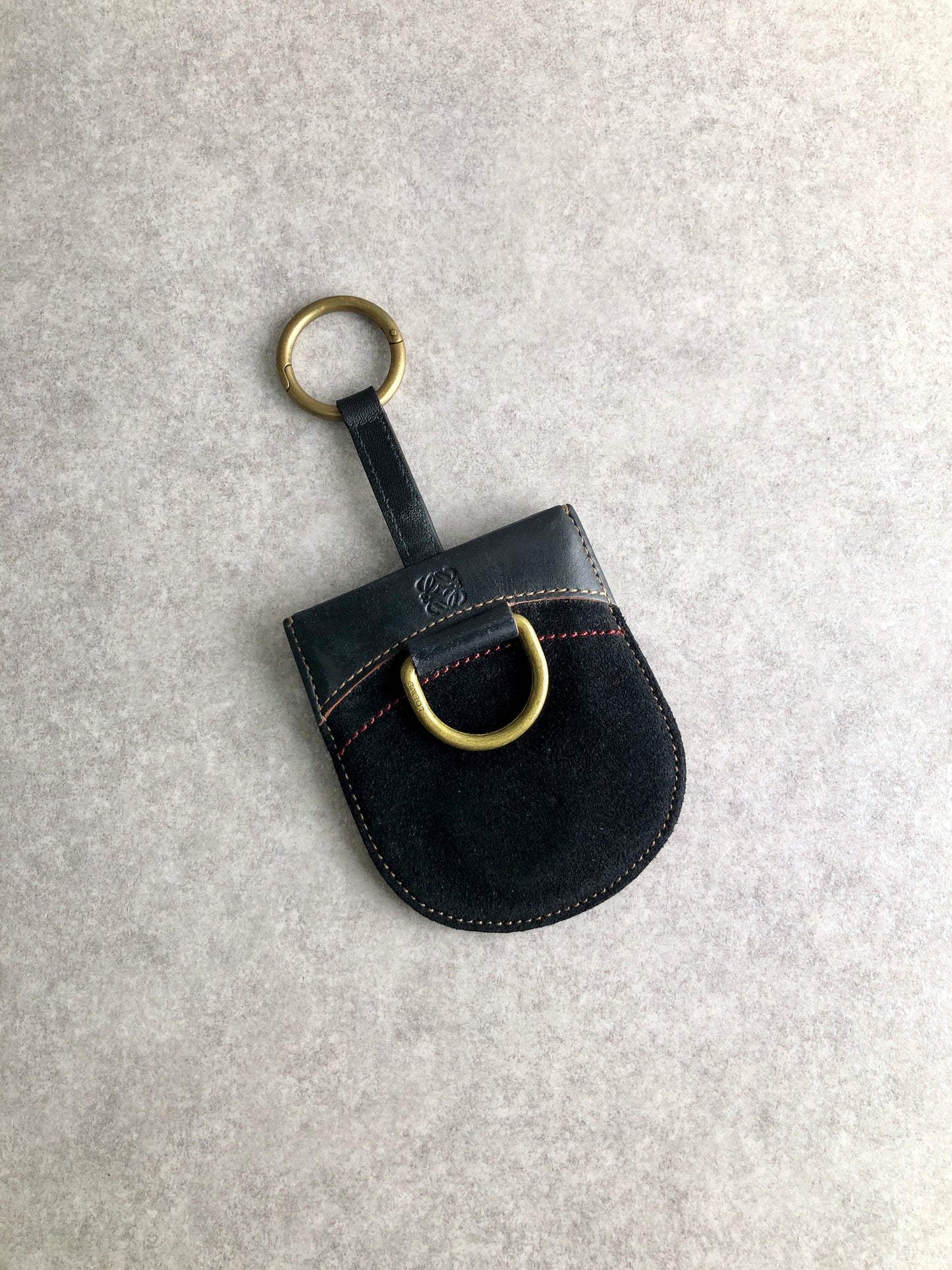 LOEWE Anagram Key Case Black Vintage baerut