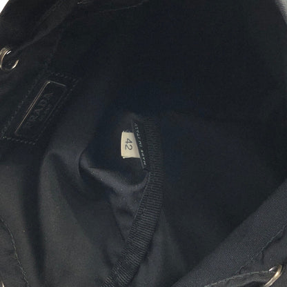 PRADA Triangle logo Nylon Drawstring Small Handbag Pouch Black Vintage Old 8zxdjz